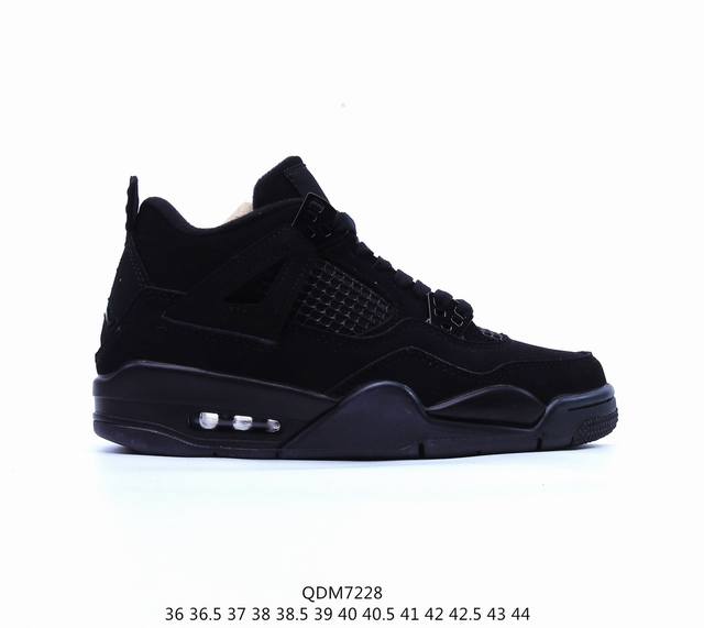 Jordan Air Jordan 4黑猫中帮复古篮球鞋男款 黑色 货号 Cu1 -010 尺码 40-47.5 编码qdm7228