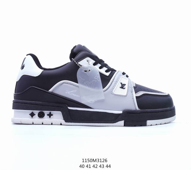 全新lv路易威登louis Vuitton Trainer Sneaker Low休闲运动文化百搭板鞋 编码 1 M3126