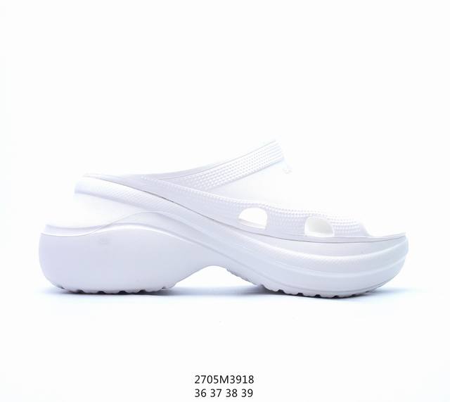 巴黎世家balenciaga X Crocs Pool Platform Slide Sandals 穆勒系列松糕厚底拖鞋式凉鞋 全新开发双层超轻 % 注塑 E