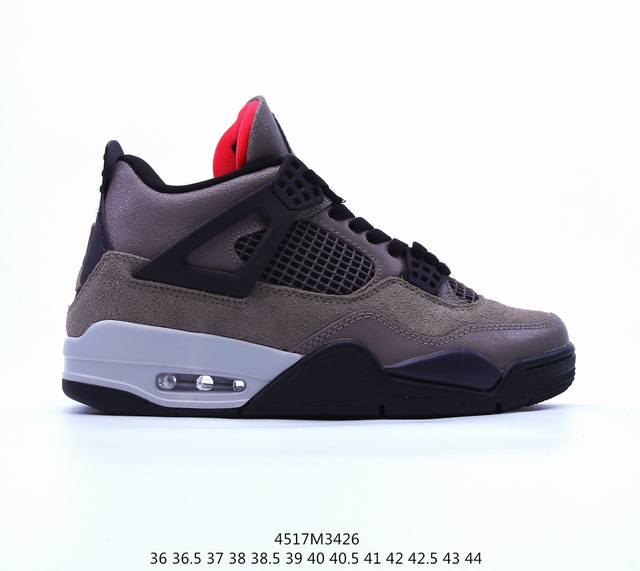 耐克 Nike Air Jordan 4 Retro Og迈克尔 乔丹aj4代乔4 中帮复古休闲运动文化篮球鞋 秉承轻量化的速度型篮球鞋设计思想完成设计 降低重