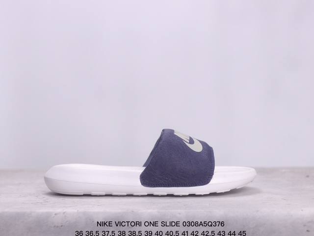 真标带半码 Nike Victori One Slide 耐克经典运动休闲沙滩一字拖拖鞋 Xm0308Q376