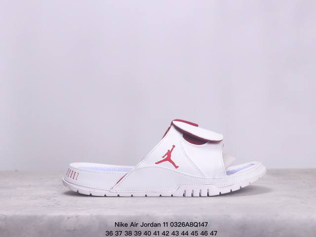 真标耐克 Nike Air Jordan Xi 乔11 乔1 拖鞋 Aj11 拖鞋系列 情侣休闲复古居家拖鞋 Size 如图 Xm0326Q147