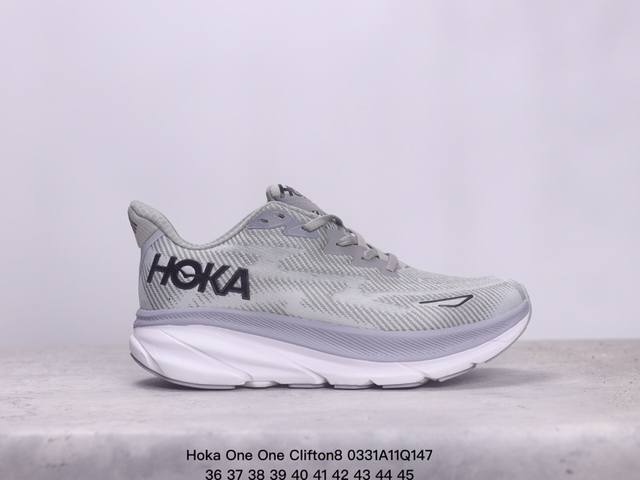 美国新兴跑鞋品牌 Hoka One One Clifton8 机能轻量缓震网面增高越野男女跑步鞋 36-45 Xm0331Q147