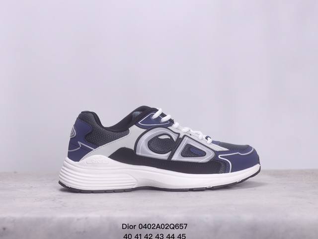 Dior迪奥b30网眼织物厚底系带休闲低帮运动鞋 Xm0402Q657