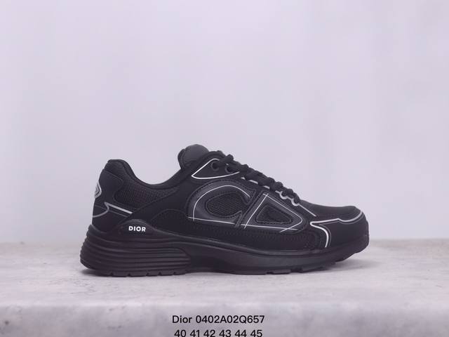 Dior迪奥b30网眼织物厚底系带休闲低帮运动鞋 Xm0402Q657