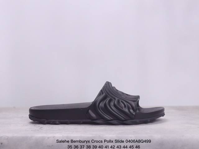 夏季新款crocs 卡骆驰指纹一字拖鞋 Salehe Bemburyx Crocs Pollx Slide 码数 35-46 Xm0406Q499