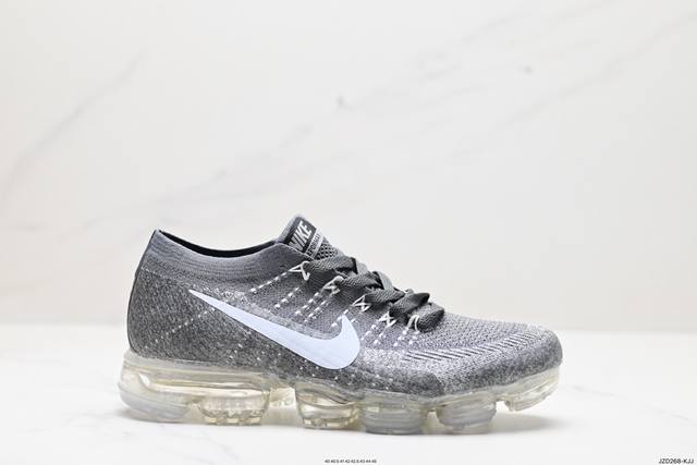 真标耐克nike Air Vapormax Flyknit 1.0”Triple Black“初代全掌大气垫飞织低帮百搭休闲运动慢跑鞋“黑暗灰” 货号:8495 - 点击图像关闭