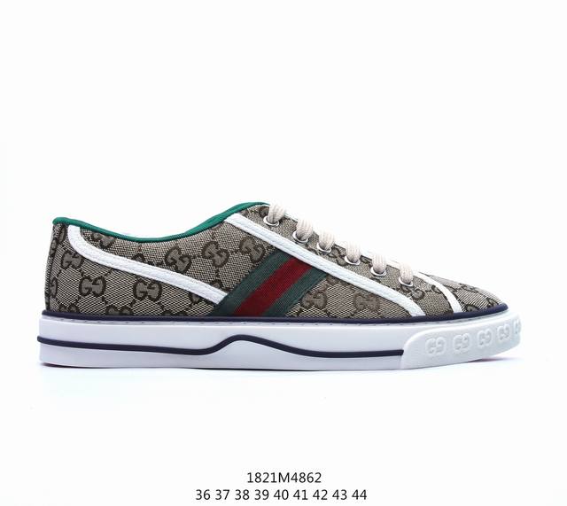 Gucci Tennis 1977 Print Sneaker 古驰帆布印花复古休闲运动板鞋 充正渠道版 海外专供批次 独家引进 纯原级别 独家定制 全身20几 - 点击图像关闭