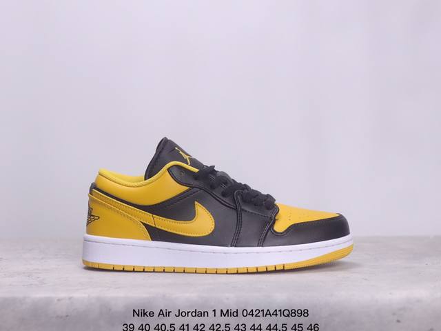 公司级耐克nike Air Jordan 1 Mid”Green Yellow“Aj1乔丹一代中帮经典复古文化休闲运动篮球鞋 货号:Dm1199-100 尺码: