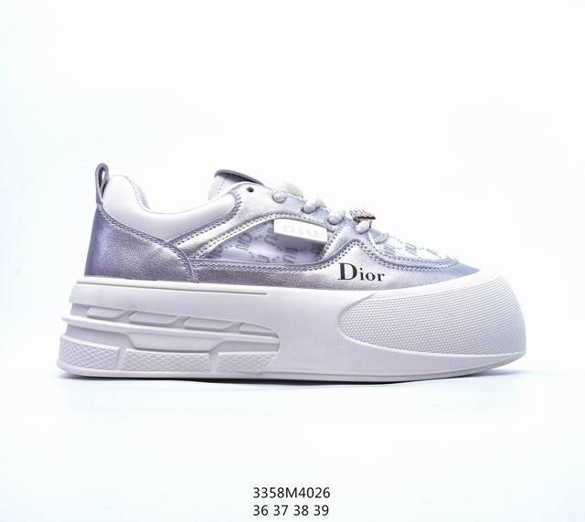 Dior 迪奥 Niu Niu 采用高品质移膜皮革鞋面材质，轻量eav发泡橡胶大底，迪奥公版系列 Dior Fashion Shoes系带帮休闲运动鞋 编码：3