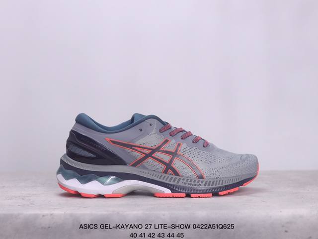 公司级asics亚瑟士新款gel-Kayano 27 Lite-Show碳板男马拉松跑步运动竞速跑鞋 1011B283- Size:40-45 Xm0422Q6