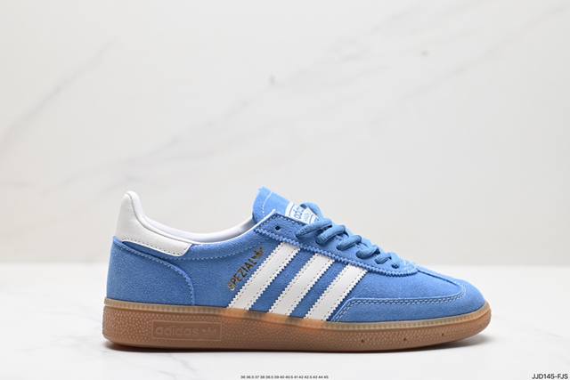 公司级adidas Handball Spezial 官方正确版本 阿迪达斯经典款 复古休闲板鞋 全鞋采用反毛皮制作 牛筋耐磨大底 承载青春情怀的板鞋 经典三条