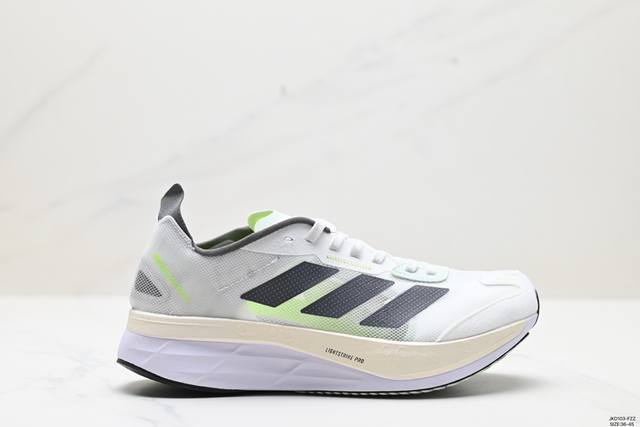 公司级阿迪达斯adidas Adizero Boston 11夏季透气网眼竞速跑鞋boost 缓震底 后跟加厚 呵护脚后跟 立体保护软绵鞋口 轻松穿脱不磨脚 安