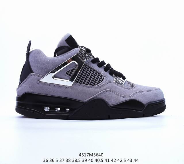 公司级耐克nike Wmns Air Jordan 4 Retro”Canyon Purple”Aj4代中帮复古休闲运动文化篮球鞋皮鞋面材质# 货号:Aq912