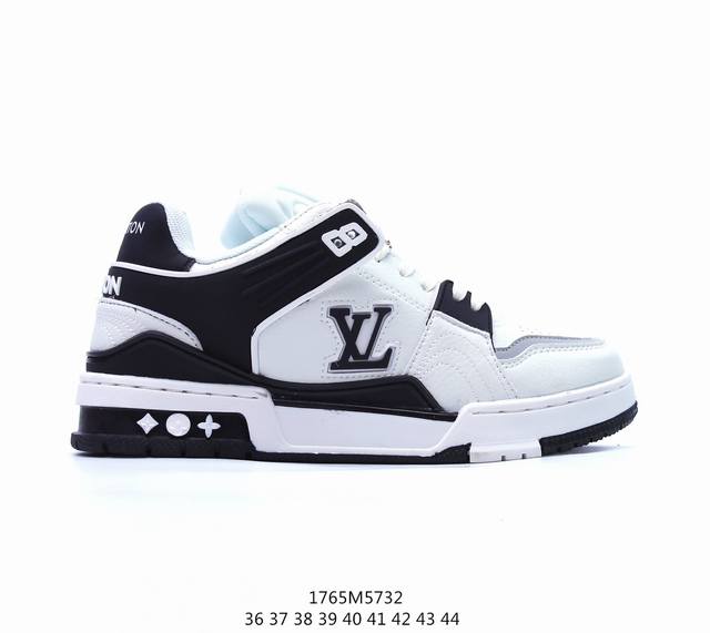 全新lv路易威登louis Vuitton Trainer Sneaker Low休闲运动文化百搭板鞋 ，编码1765M5732