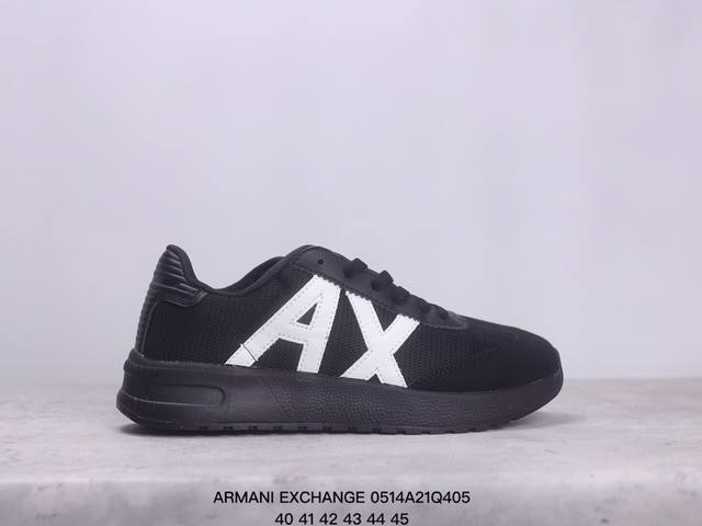 Armani Exchange 阿玛尼2024夏季男士低帮厚底系带运动鞋 尺码:40-45 Xm0514Q405