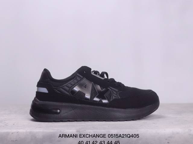 Armani Exchange 阿玛尼2024夏季男士低帮厚底系带运动鞋 尺码:40-45 Xm0515Q405