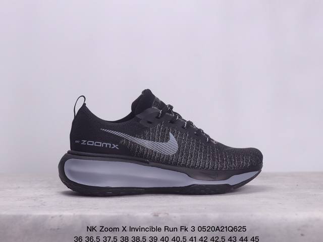 Nk Zoom X Invincible Run Fk 3 全新配色 马拉松机能风格运动鞋 鞋款搭载柔软泡绵，在运动中为你塑就缓震脚感。设计灵感源自日常跑步者，