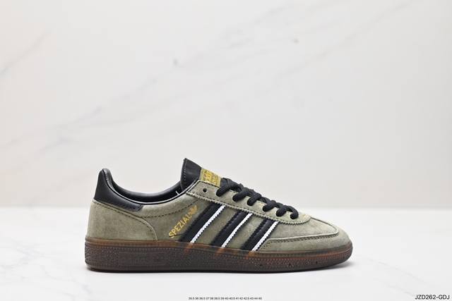 公司级adidas Handball Spezial 官方正确版本 阿迪达斯经典款 复古休闲板鞋 全鞋采用反毛皮制作 牛筋耐磨大底 承载青春情怀的板鞋 经典三条