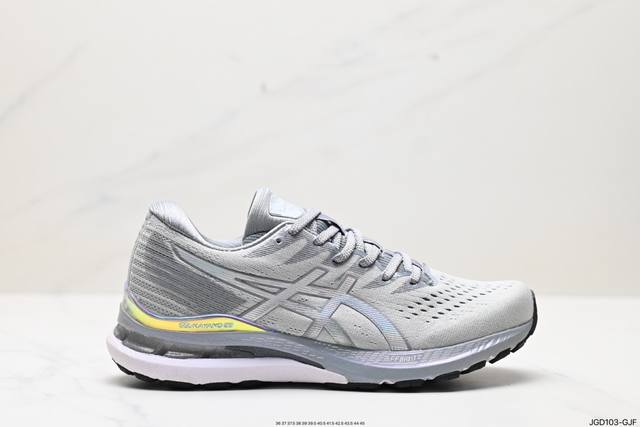 公司级亚瑟士asics Gel-Kayano 28系列运动跑鞋 缓震稳定支撑跑步鞋 以“稳定支撑”为特征的gel-Kayano 28，采用全新flytefoam