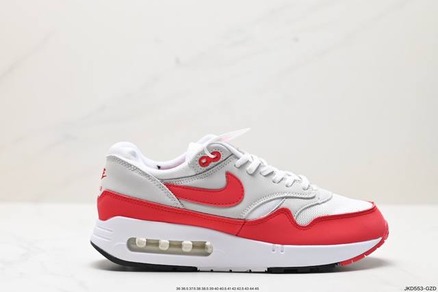 公司级nike Air Max 1 Air Max 气垫 全新配色 鞋身材质均选择皮革、织物、麂皮多种材质覆盖，保证质感的前提下，层次感也相当不错。细节方面，除