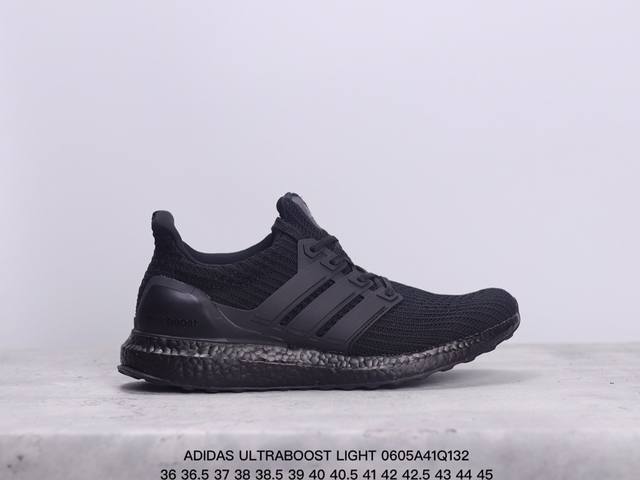 公司级真爆 公司级adidas Ultraboost Light轻弹系列低帮袜套式针织透气缓震休闲运动慢跑鞋搭载light Boost中底的ultraboost