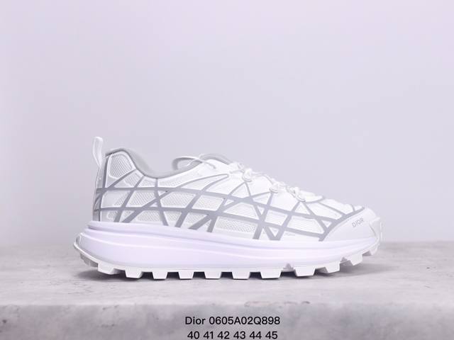 迪奥dior男士新款运动鞋爆款 采用3D镂空切割工艺呈现藤格纹超轻 尺码:40-45 xm0605Q898