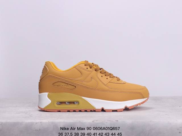 耐克nike Air Max 90 经典复古小气垫缓震跑鞋 鞋面由皮和革织物打造，犀利的条线打造出酷劲十的足视觉效果 网布鞋增面强透气性，穿着为极舒适 经可典视