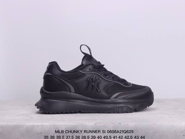 Mlb Chunky Runner Sl 低帮休闲跑步鞋 Ny印花 织物材质运动鞋 真标带半码 Size:35-44码 xm0606Q625