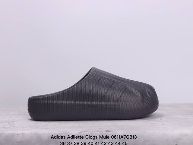 阿迪达斯adidas Adilette Clogs Mule 莱特穆勒系列休闲运动室内外涉水包头露跟凉鞋式洞洞拖鞋 货号:If6184 尺码:36-45 xm0