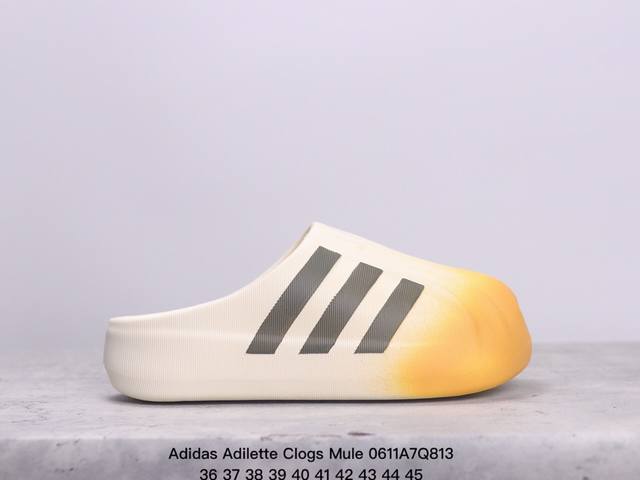 阿迪达斯adidas Adilette Clogs Mule 莱特穆勒系列休闲运动室内外涉水包头露跟凉鞋式洞洞拖鞋 货号:If6184 尺码:36-45 xm0