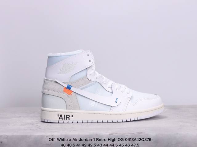 公司级off-White X Air Jordan 1 Retro High Og”The Ten”Aj1复古高帮篮球鞋“Ow欧限白色” 货号：Aq0818-1