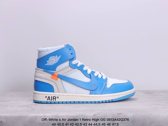 公司级off-White X Air Jordan 1 Retro High Og”The Ten”Aj1复古高帮篮球鞋“Ow欧限白色” 货号：Aq0818-1