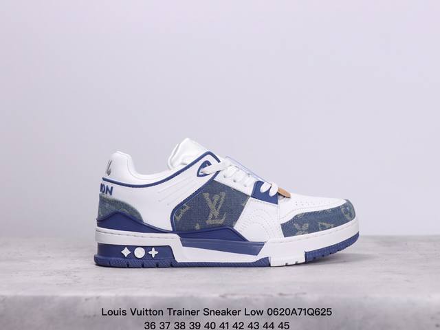 全新lv路易威登louis Vuitton Trainer Sneaker Low休闲运动文化百搭板鞋 尺码:40-45 xm0620Q625