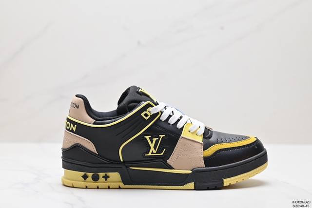 全新lv路易威登louis Vuitton Trainer Sneaker Low休闲运动文化百搭板鞋 尺码:40-45 Id:Jhd129-Gzj