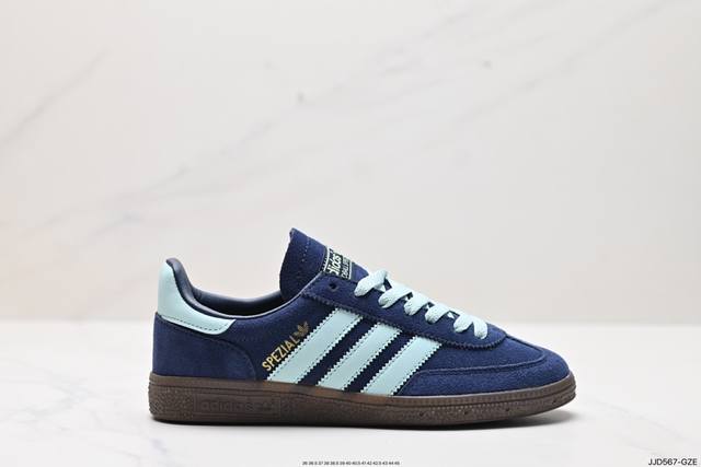 公司级adidas Handball Spezial 官方正确版本 阿迪达斯经典款 复古休闲板鞋 全鞋采用反毛皮制作 牛筋耐磨大底 承载青春情怀的板鞋 经典三条