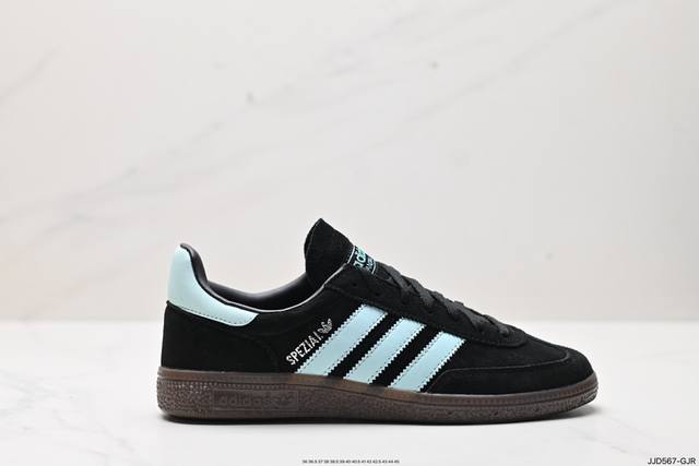 公司级adidas Handball Spezial 官方正确版本 阿迪达斯经典款 复古休闲板鞋 全鞋采用反毛皮制作 牛筋耐磨大底 承载青春情怀的板鞋 经典三条