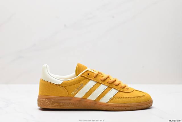 公司级adidas Handball Spezial 官方正确版本 阿迪达斯经典款 复古休闲板鞋 全鞋采用反毛皮制作 牛筋耐磨大底 承载青春情怀的板鞋 经典三条