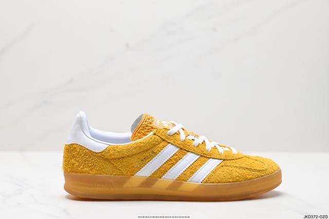 公司级阿迪达斯adidas Originals Gazelle Indoor 三叶草复古防滑耐磨低帮板鞋 鞋款采用柔软的绒面革和耐用的皮革衬里融合在橡胶外底上！ - 点击图像关闭