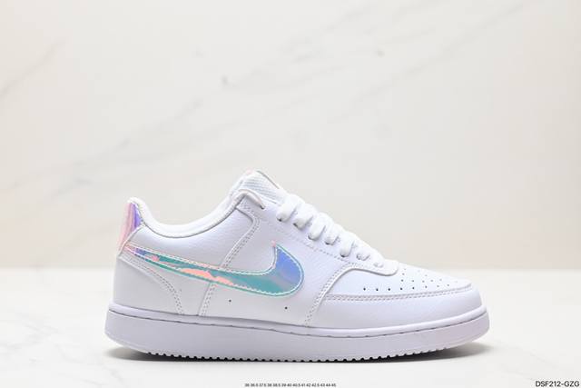 真标nike Court Vision Low 低帮百搭透气休闲运动板鞋，经典耐用的设计，兼顾舒适脚感和出众风范，演绎匠心之作。结构性的支撑贴合感结合复古篮球设