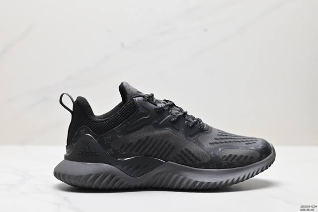 公司级adidas Alphabounce M 3M反光 阿尔法跑鞋 Bouncetm中底与forged Mesh 热融合多层绒布的结合 外加马牌大底 货号:B