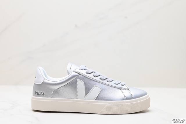 Ins爆款法国国民v字经典小白板鞋 Veja Leather Extra Sneakers 春季入夏简约百搭款 尺码:35-45 Id:Jdf575-Gzs