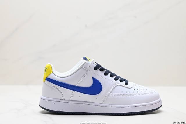 真标nike Court Vision Low 低帮百搭透气休闲运动板鞋，经典耐用的设计，兼顾舒适脚感和出众风范，演绎匠心之作。结构性的支撑贴合感结合复古篮球设