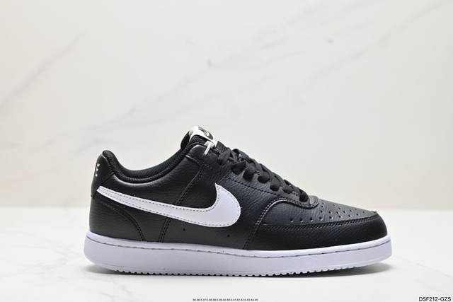 真标nike Court Vision Low 低帮百搭透气休闲运动板鞋，经典耐用的设计，兼顾舒适脚感和出众风范，演绎匠心之作。结构性的支撑贴合感结合复古篮球设