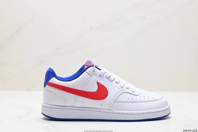 真标nike Court Vision Low 低帮百搭透气休闲运动板鞋，经典耐用的设计，兼顾舒适脚感和出众风范，演绎匠心之作。结构性的支撑贴合感结合复古篮球设