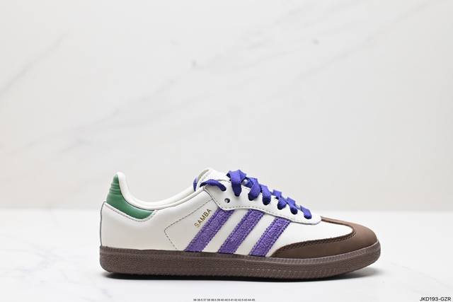 公司级阿迪达斯三叶草adidas Originals Samba Og桑巴舞系列绅士德训足球风百搭低帮休闲运动板鞋 货号:Id8349 尺码:36 36.5 3