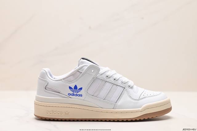 公司级阿迪达斯 Adidas Forum 84 Low Og 低帮百搭潮流休闲运动板鞋。以复古篮球鞋的外形为基础，采用皮革拼接，简约百搭，更加贴合舒适。中底内侧