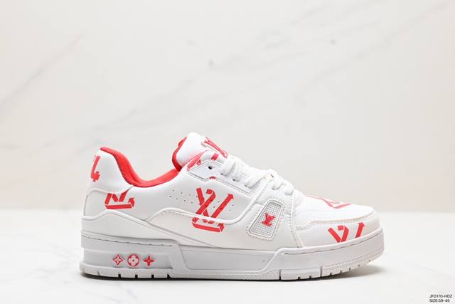 公司级全新lv路易威登louis Vuitton Trainer Sneaker Low休闲运动文化百搭板鞋 尺码:39-45 Id:Jfd170-Hdz