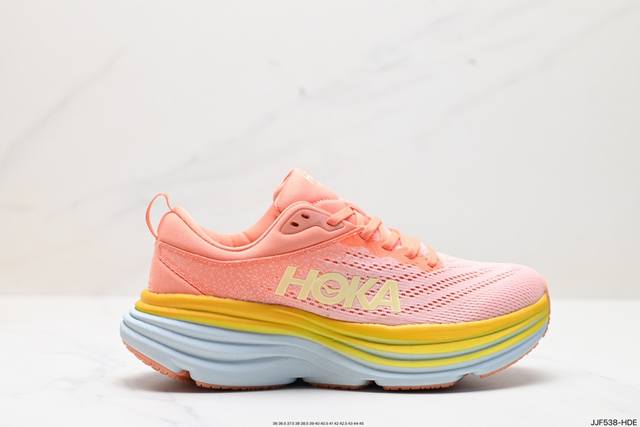 公司级小红书推荐hoka W Bondi 8全新配色 这个品牌来自于新西兰的毛利语，Hoka表示大地，One One表示飞越，连起来就是飞越地平线，One On