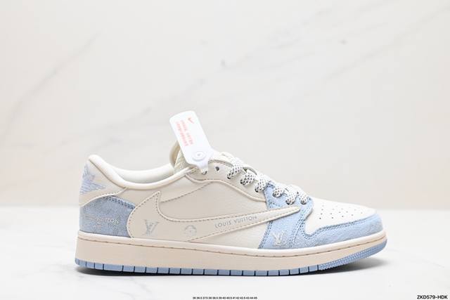 公司级travis Scott X Fragment Design X Jordan Air Jordan 1 Low Og Sp Aj1 乔1 Lv联名低帮文 - 点击图像关闭